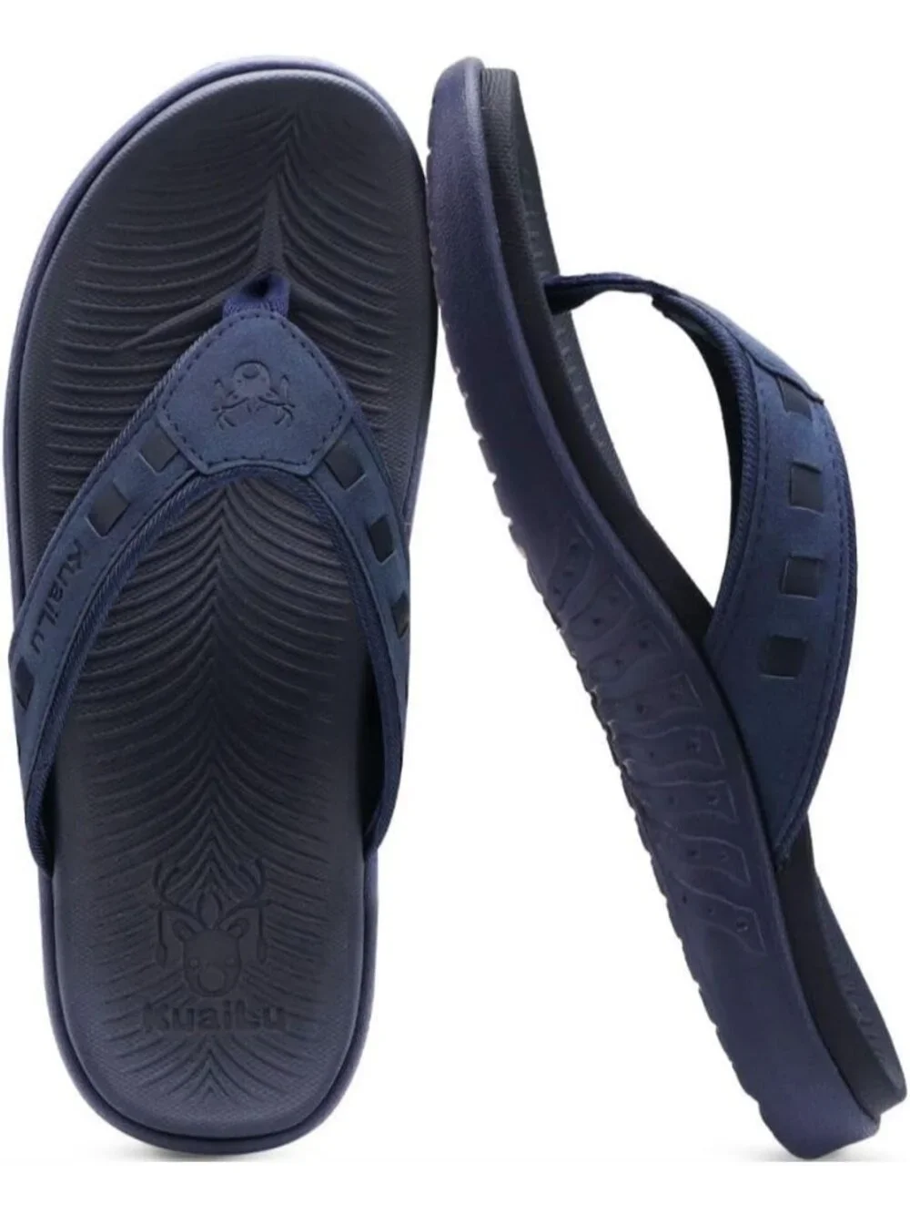 Men's Blue Fashion Arch Support Flip Flops Comfort Orthotic Thong Sandal Shoes